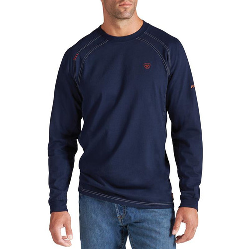 Ariat - Men's Long Sleeve FR Crew Shirt - Navy