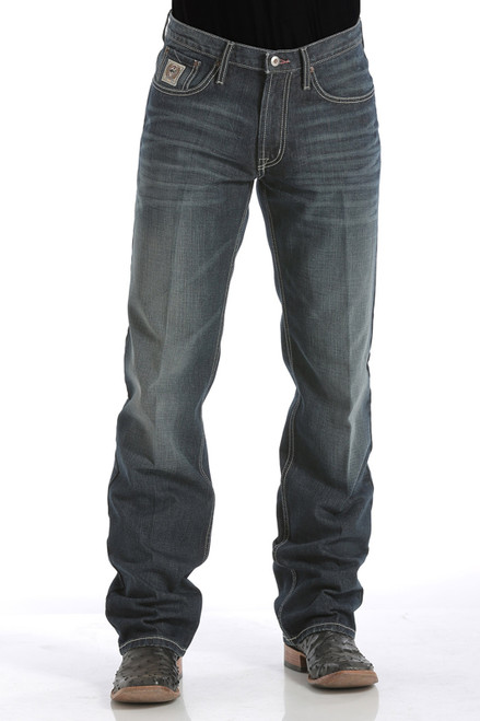 Cinch Mens Relaxed Fit White Lable Dark Stonewash Straight Leg Jean 