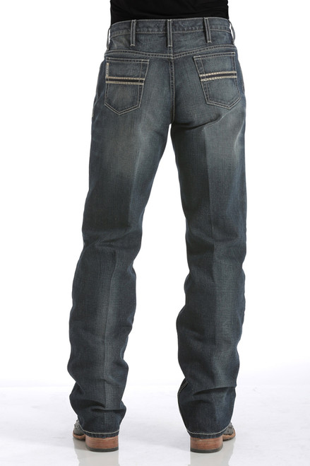 Cinch Mens Relaxed Fit White Lable Dark Stonewash Straight Leg Jean