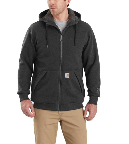 Carhartt - Mens Rain Defender Rockland Sherpa-Lined Full Zip Hooded Sweatshirt