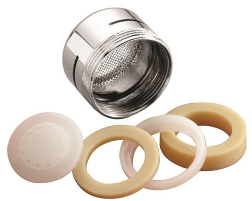 Orgill - PlumbPak PP800-1 Dual Threaded Slotted Faucet Aerator - 15/16-27 Male X 15/16-27 Female, Brass