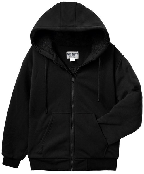 RCountry Mens Sherpa Lined Full Zip Fleece Hoodie