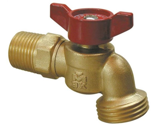 Orgill - B & K QuarterMaster Hose Bibb, 3/4 In MPT Inlet, 3/4 In Male Hose Thread Outlet, 125 Psi, Brass