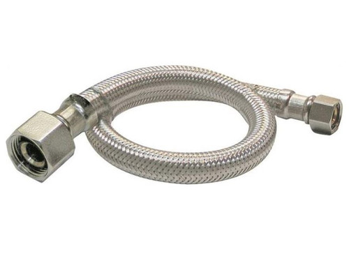 Plumb Pak EZ Faucet Supply Tube, 3/8 In, Compression, 20 In L, Stainless Steel, Chrome Plated