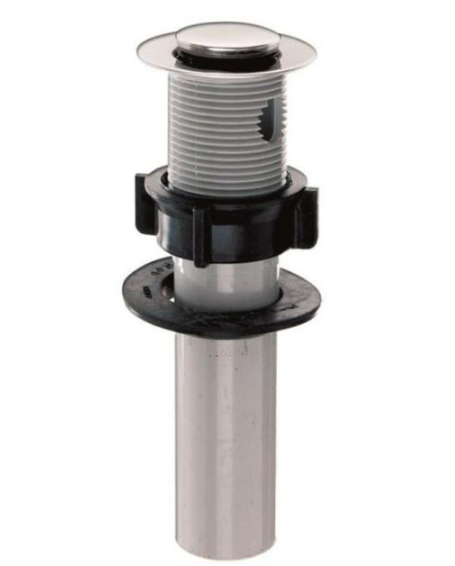 Plumb Pak  1-Piece PO Plug Drain With Lift 'N Lok Top, 5 X 1-1/4 In, Plastic, Stainless Steel Rim