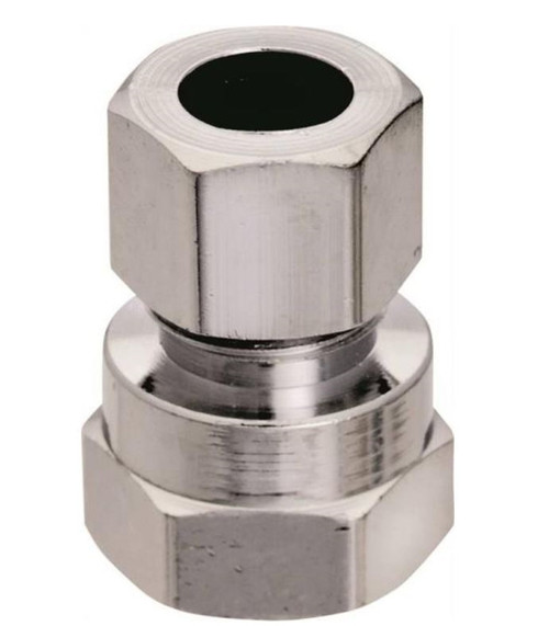 Orgill - Plumb Pak PP73PCLF Pipe To Tube Adapter - 1/2 X 3/8 In, FIP X Compression, Chrome Plated