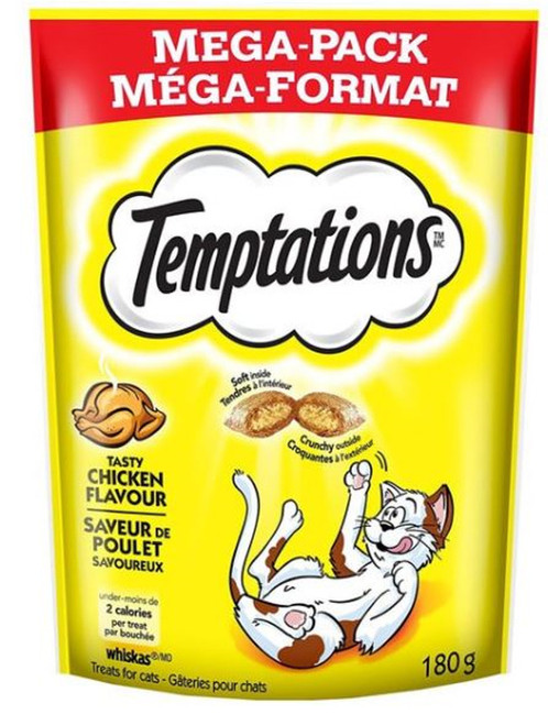 Whiskas Temptations Mega Chicken Cat Treats 6.35 OZ.