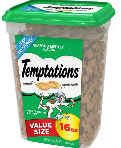 Whiskas Temptations Seafood Medley Cat Treats 16 OZ.
