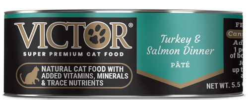 Victor Super Premium Turkey and Salmon Dinner Canned Cat Food