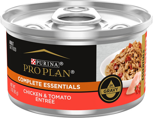 Pro Plan Adult Chicken Entrée with Tomatoes Braised in Gravy 3-oz