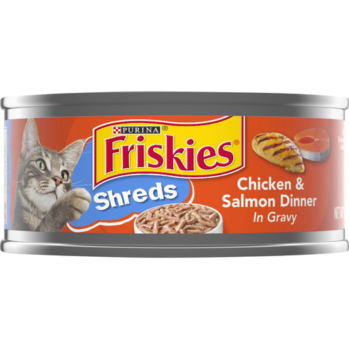 Friskies Shreds Chicken & Salmon Dinner in Gravy 5.5 oz