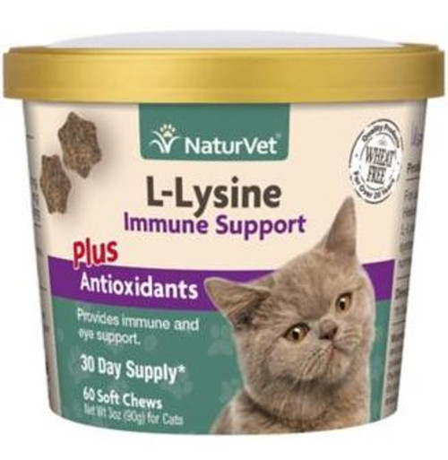 NaturVet L Lysine Immune Cat Soft Chew 60ct