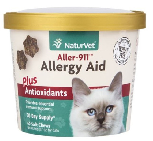 NaturVet Aller-911 Allergy Aid Plus Antioxidants Cat Soft Chews