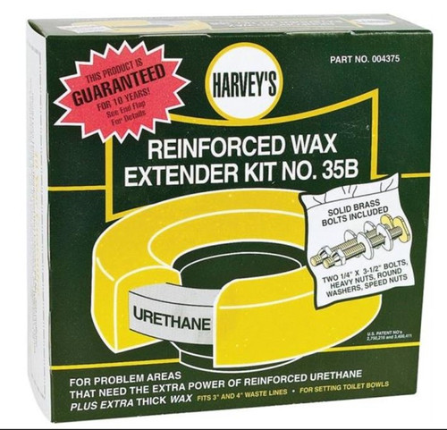 Orgill - Harvey's 004375 Extender Wax Ring With Flange, Light To Dark Brown