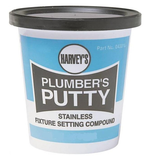 Orgill - Harvey's Professional Grade Plumbers Putty, 14 Oz, Can, Off-White, Slight, Solid
