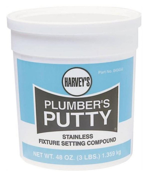 Orgill - Harvey's Professional Grade Plumbers Putty, 3 Lb, Cup, Off-White, Slight, Solid
