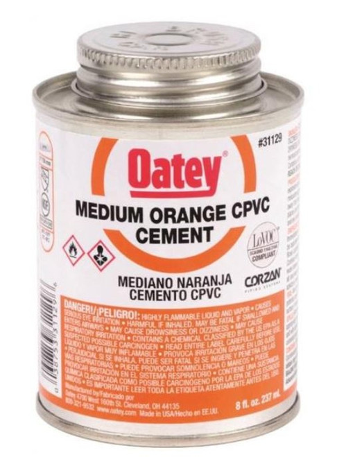 Oatey Medium Orange CPVC Cement - 8 oz.