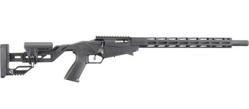 Ruger 8404 Precision Rimfire Bolt 22 Winchester Magnum Rimfire (WMR) 18" Synthetic Adjustable Black Rifle