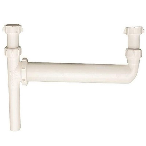 Plumb Pak 1 1/2" Plastic End Waste Outlet w/Baffle Tee