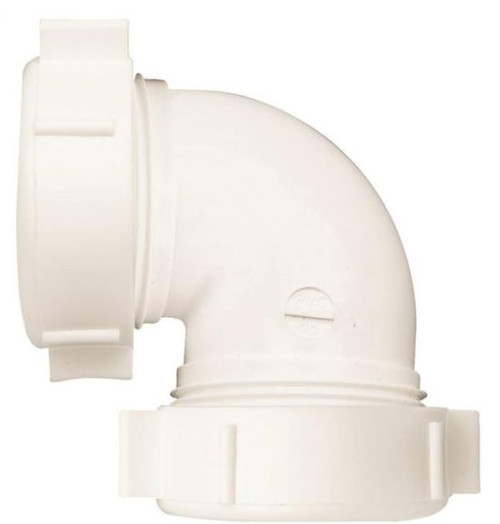 Plumb Pak 1 1/2" 90 Sink Drain Pipe Elbow with Reducing Washer