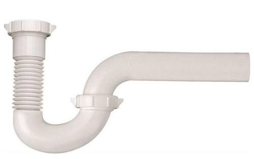 Plumb Pak  Flex 'N Fix P-Trap, 1-1/2 X 1-1/4 In, Plastic, White
