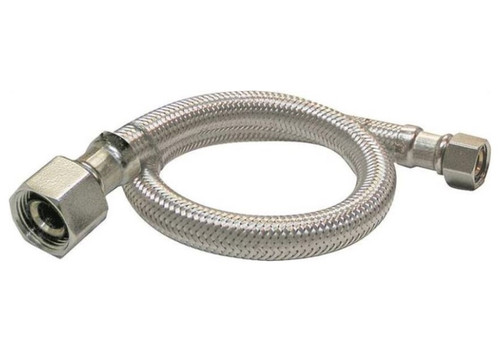 Plumb Pak EZ Faucet Supply Tube, 1/2 In, FIP, 20 In L, Stainless Steel