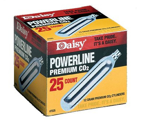 Daisy Powerline Premium 25pk CO2 Cylinders