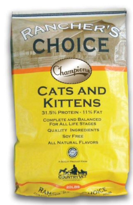 Country Vet Rancher's Choice Champions Cats & Kittens Soy-Free Cat Food - 40 lbs.