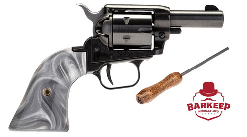 Heritage Barkeep 22LR 6rd 3" Black Oxide Steel Gray Pearl Grip