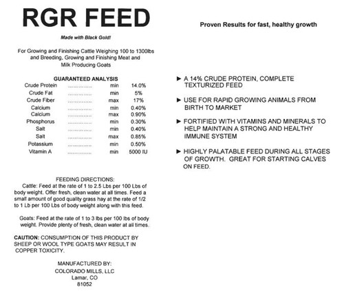 Colorado Mills RGR Feed - 50 lb. Bag