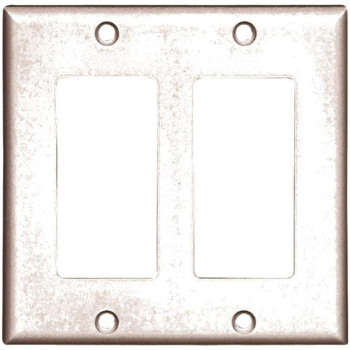 Cooper Wiring White Double Decorator Wall Plate
