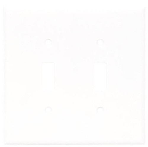 Orgill - Cooper Industries 2139W-BOX Standard Toggle Wallplate - 2 Gang, 4-1/2 In L X 4.563 In W X 0.08 In Thick, Screw Mount