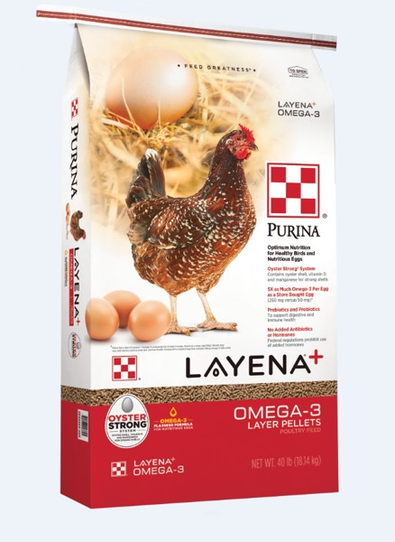 Purina Layena Plus Omega-3 Layer Pellets - 40 lb. Bag
