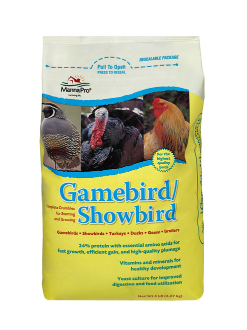 Manna Pro Gamebird-Showbird Crumbles -5 lbs
