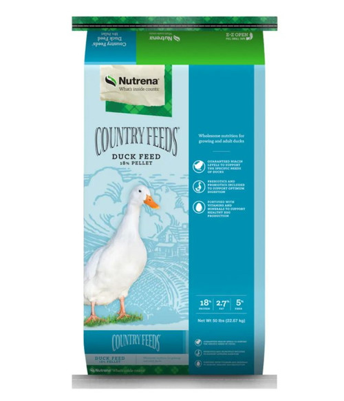 Nutrena Country Feeds 18% Pellet Duck Feed - 50 lbs.