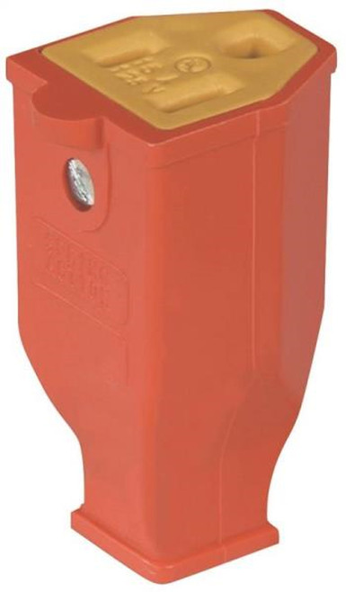Cooper Wiring 3 Wire Grounded Straight Electrical Connector - Orange