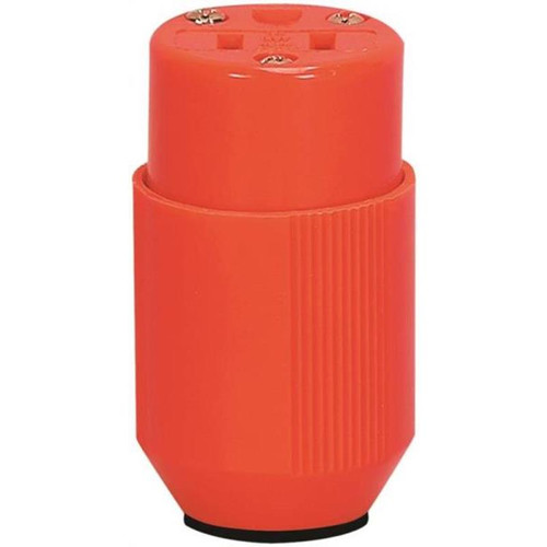 Cooper Wiring High Visibility Straight Electrical Connector 125 Volt - Orange