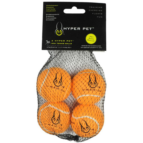 Hyper Pet - Mini Tennis Balls 4 pack Orange 