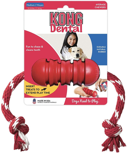 KONG Dental Chew w/Rope- Medium