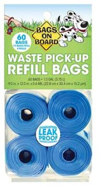 Bags On Board Waste Pick Up Refill Bags 60CT