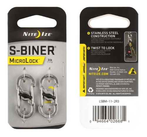 Nite Ize - S-BINER MICROLOCK - STAINLESS STEEL