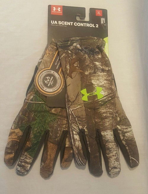 Under Armour - Mens Realtree Camo Scent Control Hunting Gloves