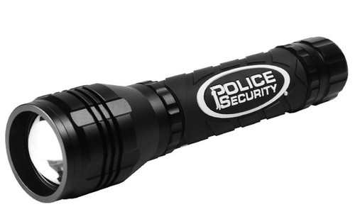 Police Security Zephyr Black 9AA Ultra Bright Flashlight