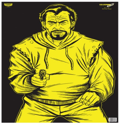 Birchwood Casey Eze-Scorer Bad Guy Yellow 23x35 - 5 Pack