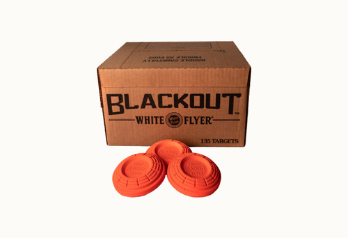 White Flyer BLACKOUT Targets  108mm Clay Target  135 Pack