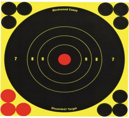 Birchwood Casey Shoot-N-C 6" Round Bullseye - 12 Targets with 48 Pasters
