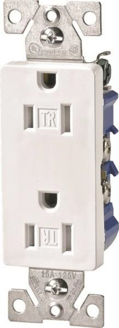 Cooper Wiring Decorator Tamper Resistant Duplex Receptacle - White