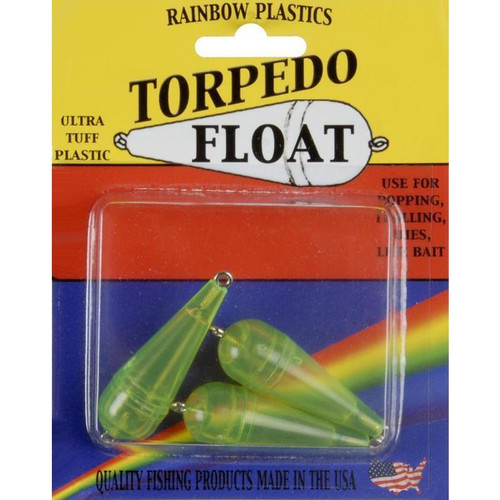 Rainbow Plastics Torpedo Bubble Floats 1/8 oz- 3 Pack