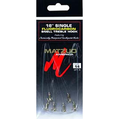 Matzuo America  Fluorocarbon Treble Snell - 14