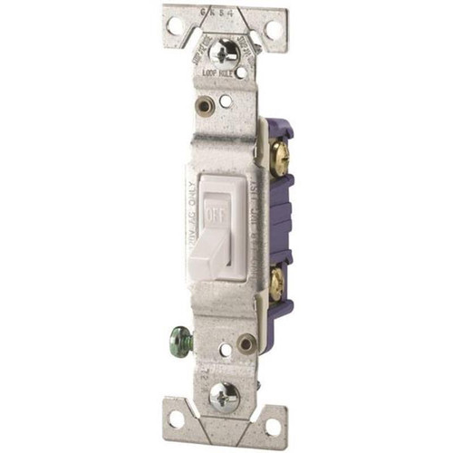 Cooper Wiring Framed Grounding Toggle Switch - White